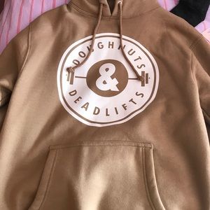 Doughnuts and Deadlifts XS hoodie NWOT